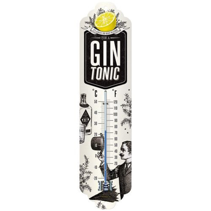 Nostalgic-Art Gin & Tonic Weather Thermometer