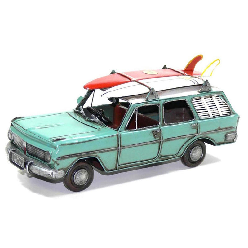 Teal EH Station Wagon with Surfboards Car Ornament 29cm