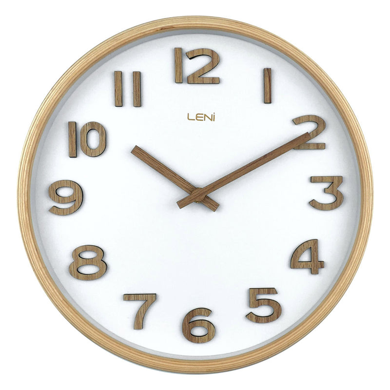 Leni Tilia Wooden Timepiece Wall Clock 25.5cm