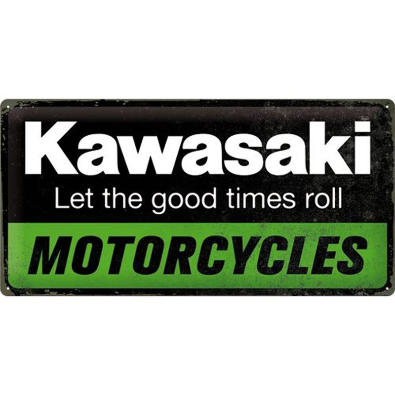 Nostalgic-Art Kawasaki Motorcycles Long Sign (25x50cm)