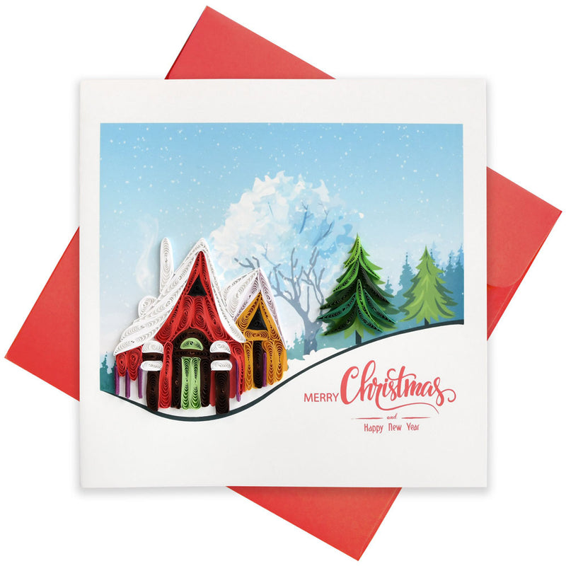 Christmas Quilled Greeting Card (15x15cm)