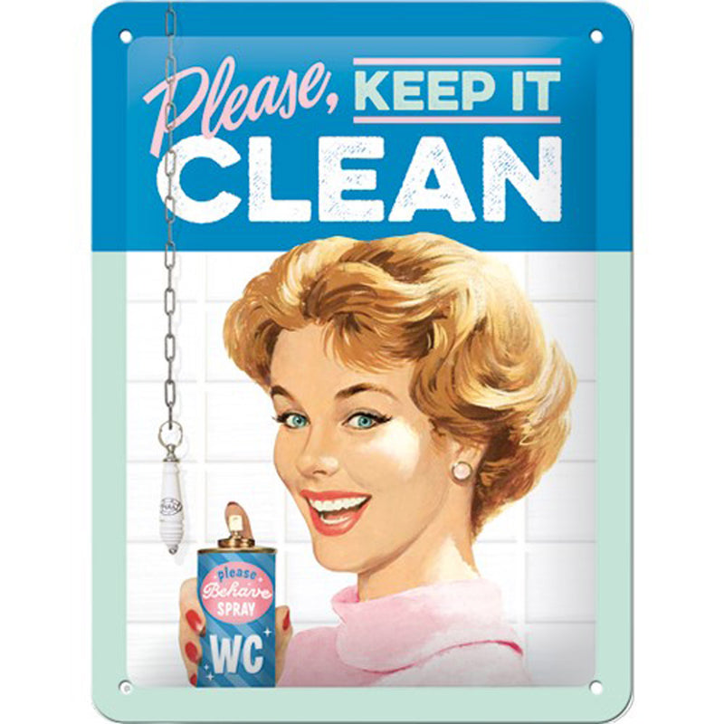 Nostalgic-Art Small Keep it Clean Sign (15x20cm)