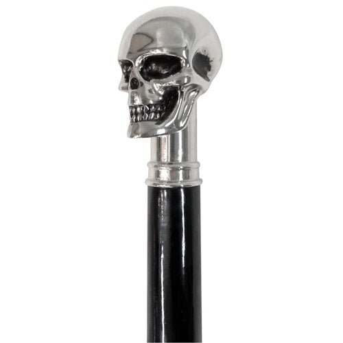 Umbrella with Silver Skull Handle (Black)