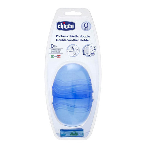 Chicco Double Soother Holder (Light Blue)