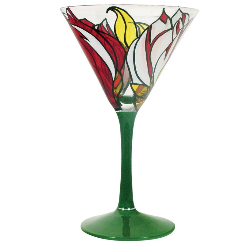 Tulipa Hand-Painted Martini Glass