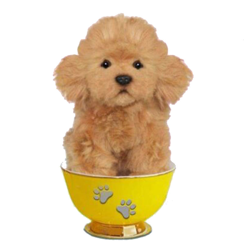 Jouet en peluche réaliste pour chien, tasse de thé, 16 cm