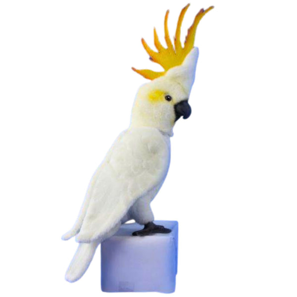 Citron Crested Cockatoo Hansa Soft Animal Srtuffed Toy 34cm