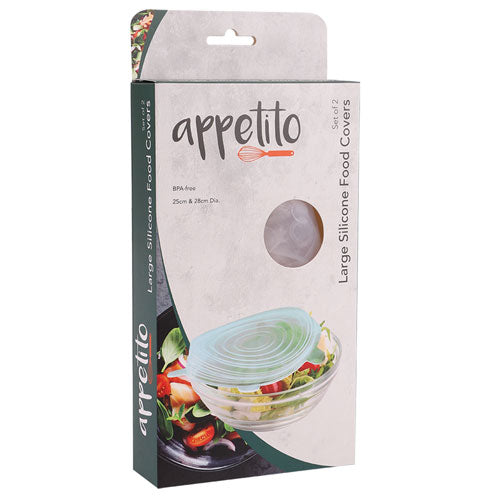 Appetito Reusable Large Silicone Food Covers (Set of 2)