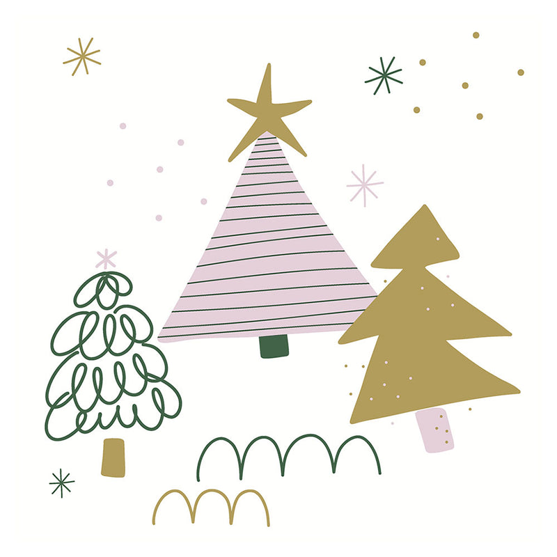  Servilletas de almuerzo con diseño de árbol de Navidad de Paper+Design