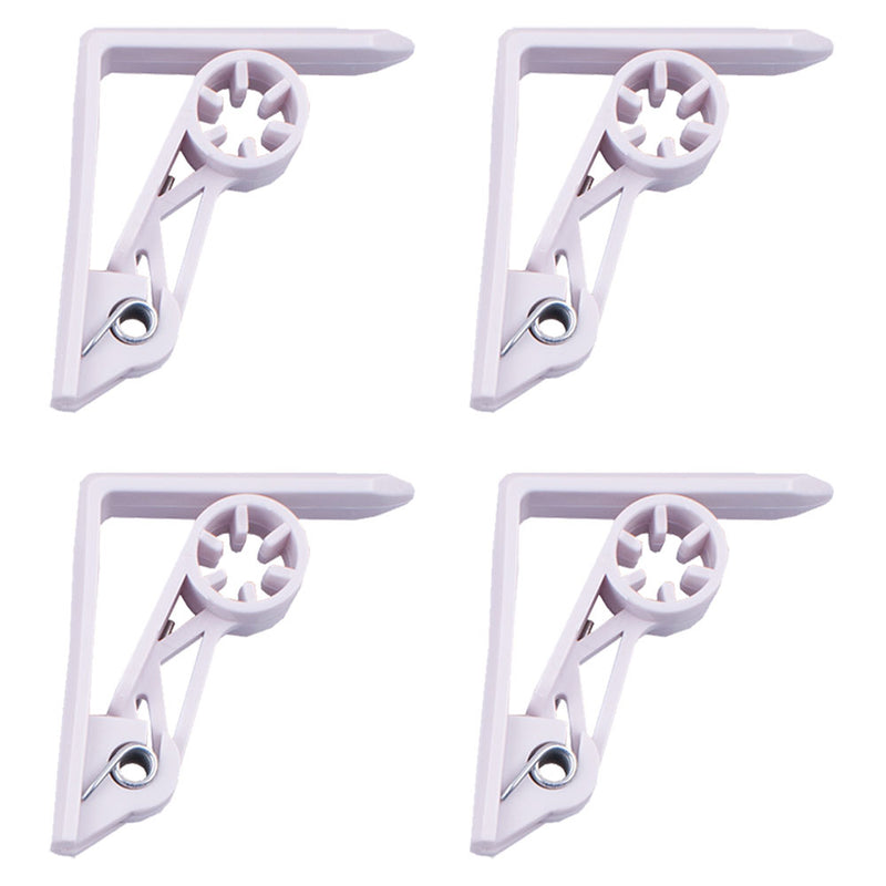 Appetito Spring Action Plastic Tablecloth Clips 4pcs (White)