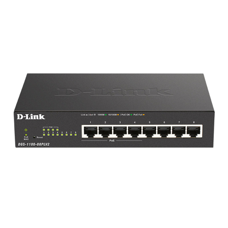 D-Link Switch de Poe gestionado Smart Gigabit de 8 puertos