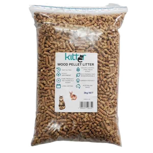 Kitter Wood Pellet Cat Litter 3kg