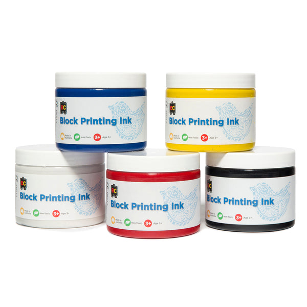 Educational Colours Block Printing Ink 250mL (Set of 6)