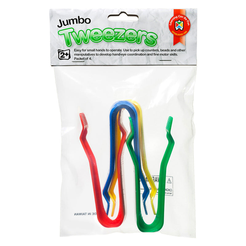 Jumbo Plastic Tweezers 4pk