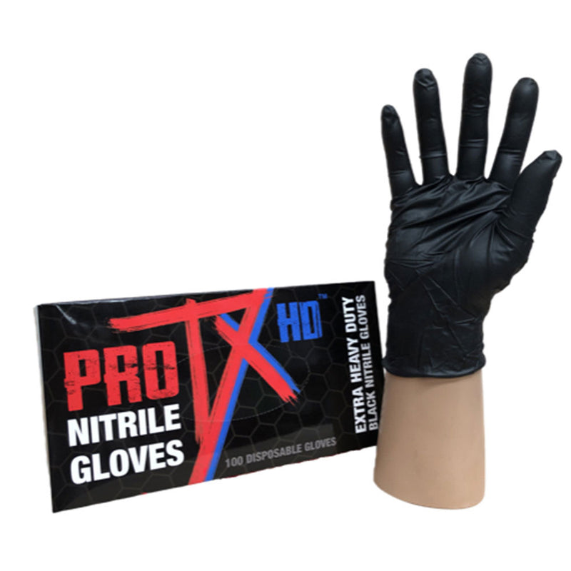  Guantes de nitrilo resistentes Pro TX HD 100 piezas (negro)