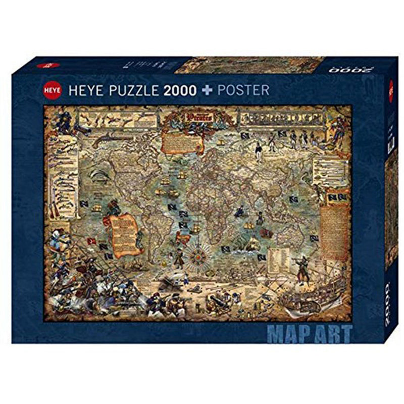  Rompecabezas de arte de mapa Heye 2000 piezas