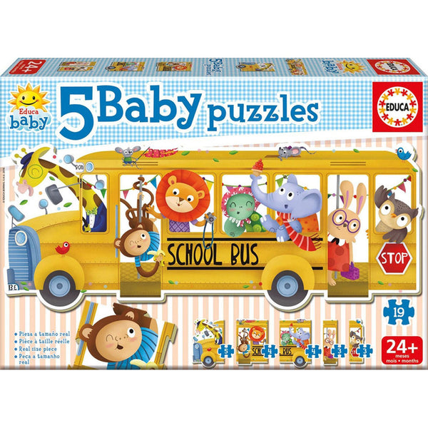 Animal School Bus Baby Puzzle