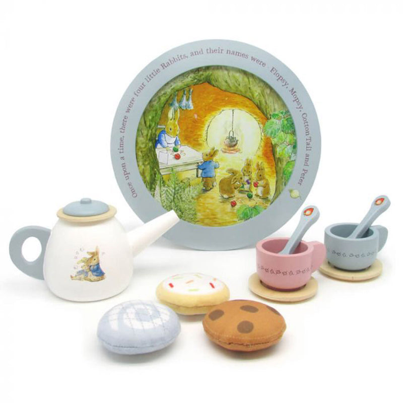 Peter Rabbit Wooden Tea Party Set