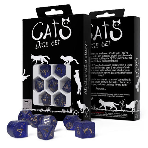 Q Workshop Cats Modern Dice Set 7pcs