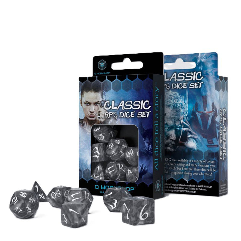 Q Conjunto de dados de RPG clássico de workshop 7pcs