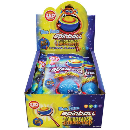 Blue Razz Spinball Jawbreaker (12pcs/Display)