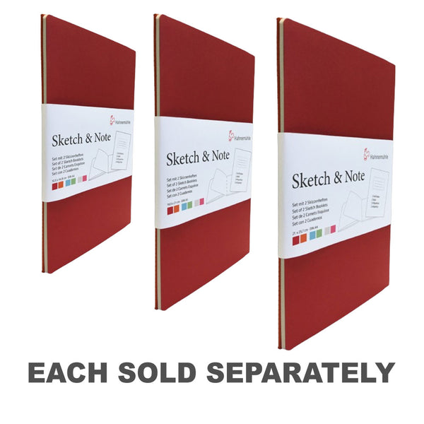 Hahnemuehle Sketch & Note Booklets 2pk (Cerise/Paprika)