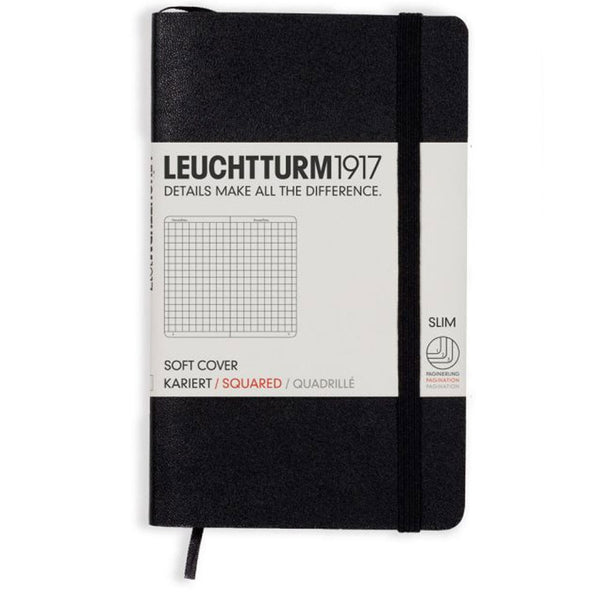 Leuchtturm Softcover Squared Notebook A6 (Black)