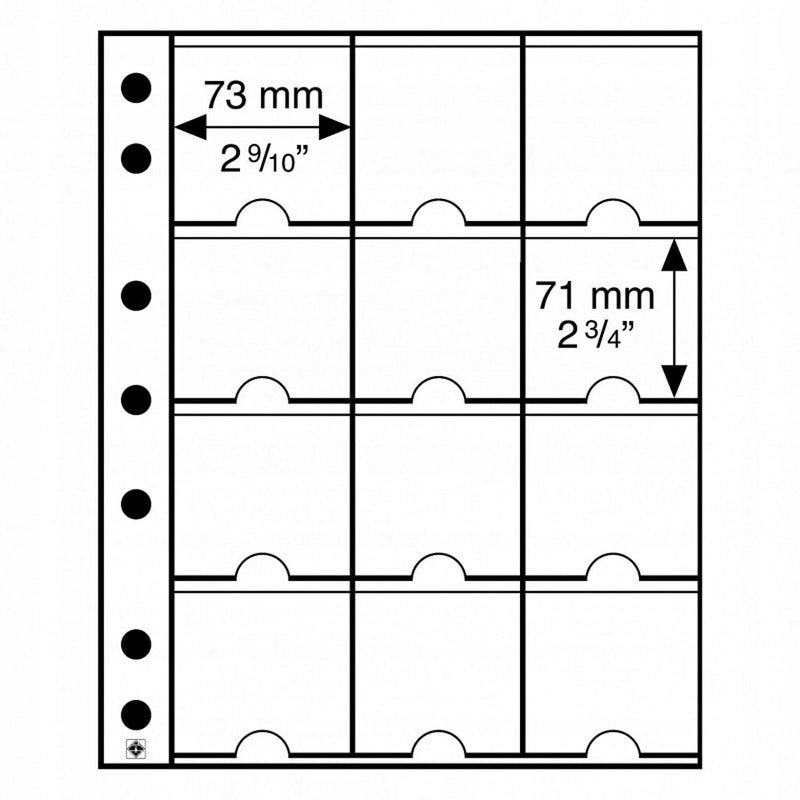 Leuchtturm Grande Large Coin Holder Sheets 67mm 5pk (Clear)