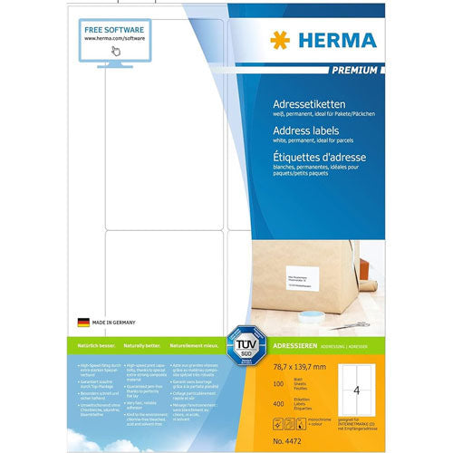 Herma Premium Address Labels A4 100pc