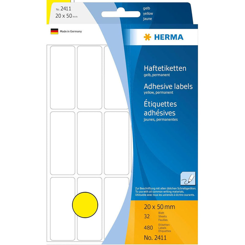 Herma Multi-Purpose Colored Labels (Yellow)