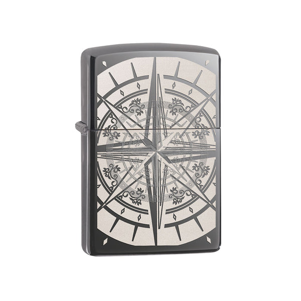 Zippo 8 Points Black Ice Laser/Auto Engrv Windproof Lighter