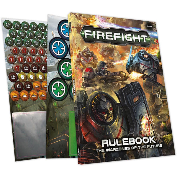 Firefight Command Protocols Book and Counter Miniature Set
