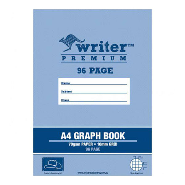 Writer Premium A4 Hat Graph Book 96pg 10mm