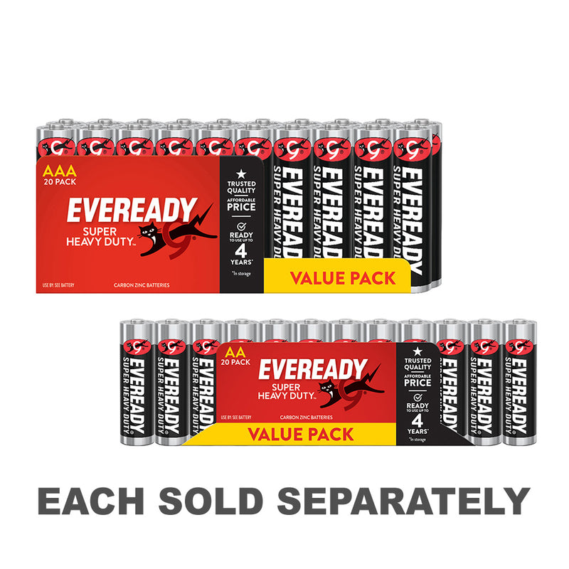 Eveready Super Heavy Duty Battery 20pcs (Black)