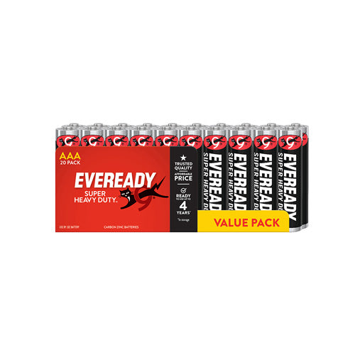 Eveready Super Heavy Duty Battery 20pcs (Black)