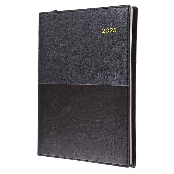 Collins Vanessa A4 2-Days to Page 2025 Diary (Black)