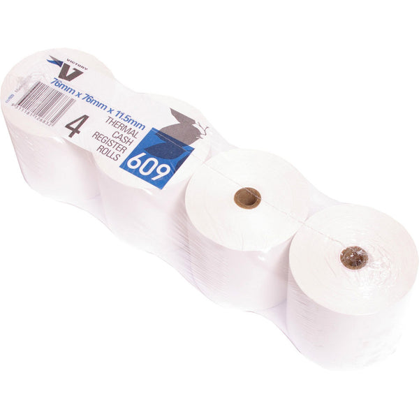 Victory Thermal Cash Register Roll 76x76x12mm 4pk (Box of 6)