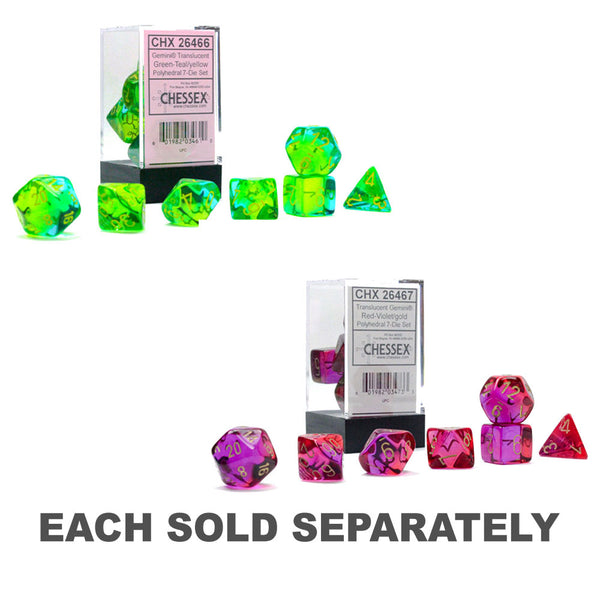 Gemini Polyhedral Translucent 7-Die Set