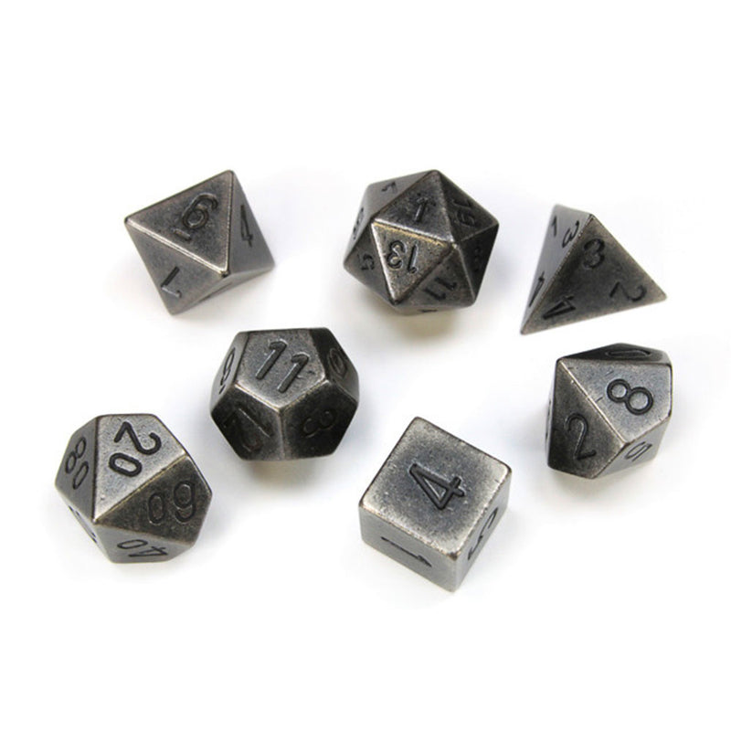  Juego de 7 troqueles poliédricos Chessex de metal