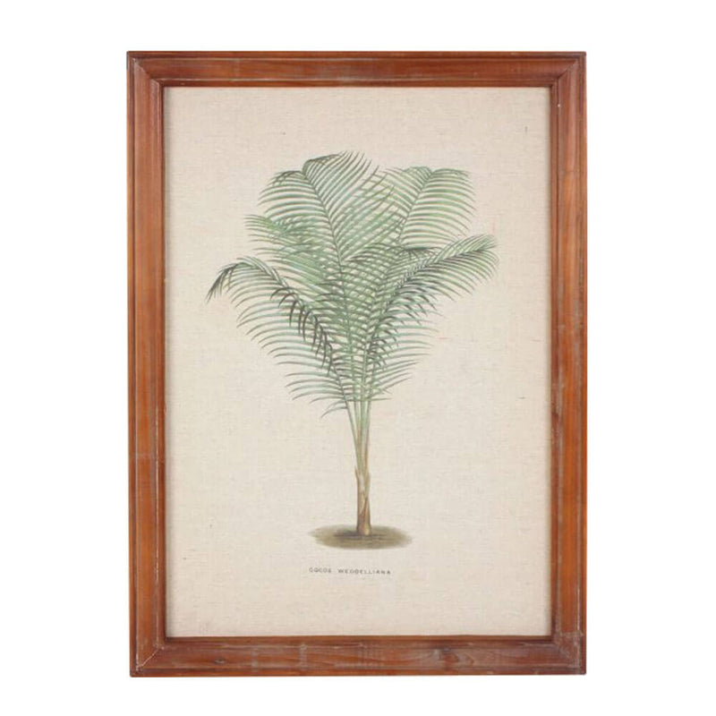 Art mural palmier vintage encadré (38 x 52 x 1,8 cm)