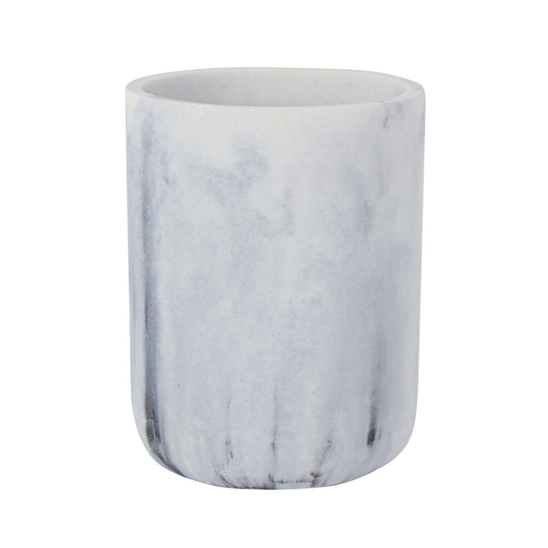 Marble-Look Polyresin Tumbler (10x8x8cm)