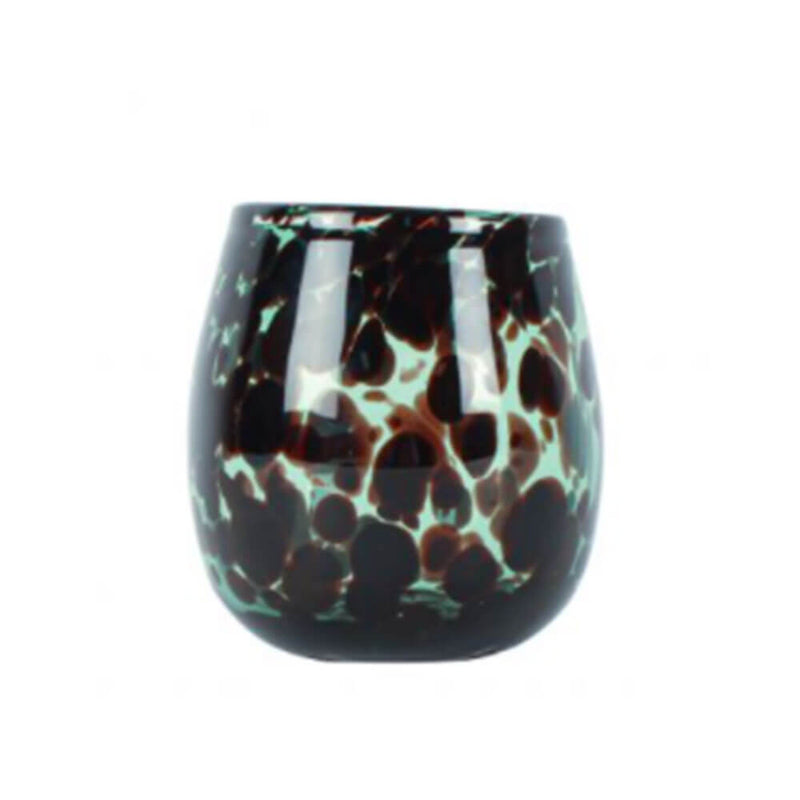 Vase à imprimé léopard émeraude Arlo