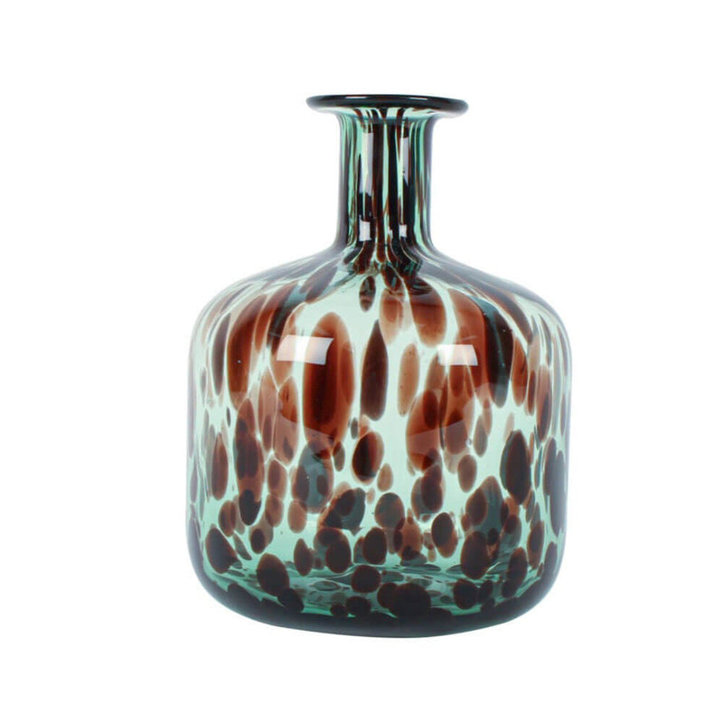Arlo Emerald Leopard Print Vase
