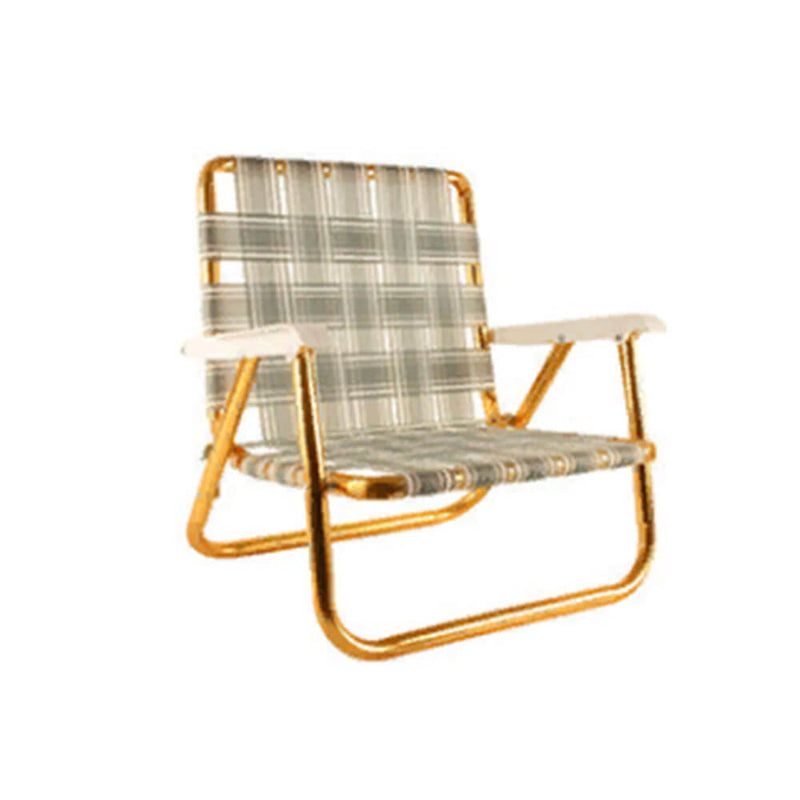  Silla de picnic retro con estructura dorada (56x56,5x49cm)