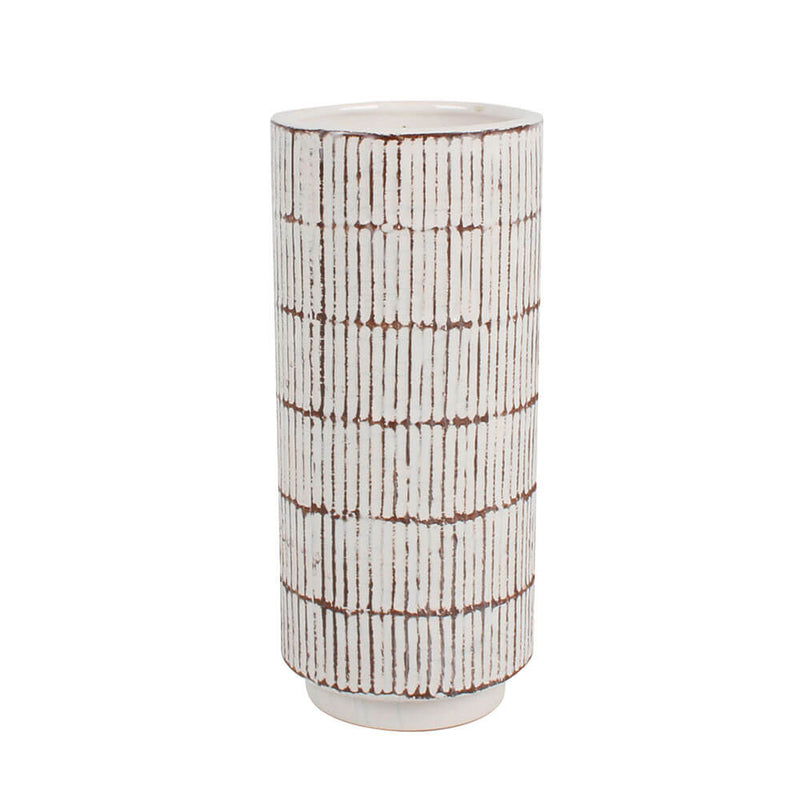  Jarrón de cerámica de pedernal (21x9cm)