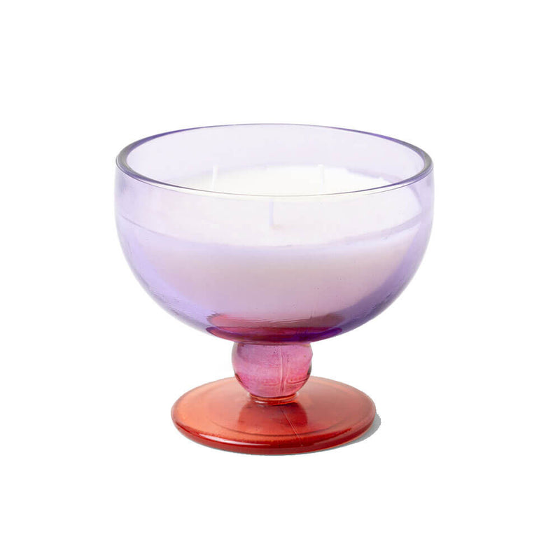 Candle de cálice de vidro colorido 6oz