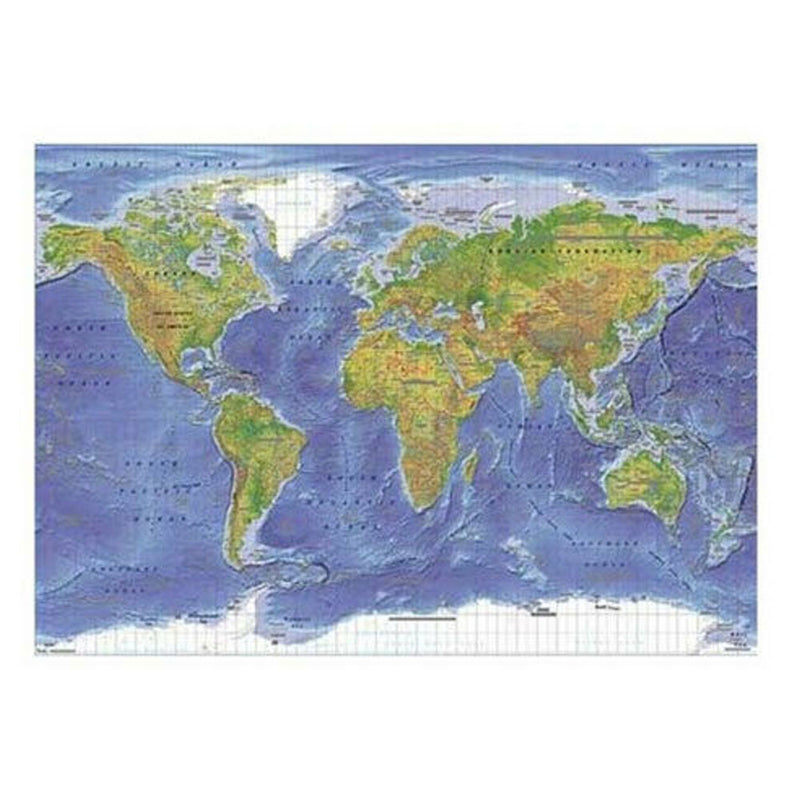 Pôster do mapa do mundo