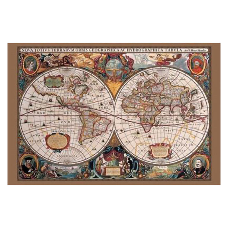 Pôster do mapa do mundo