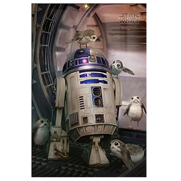 Star Wars VIII R2D2 & Porgs Poster