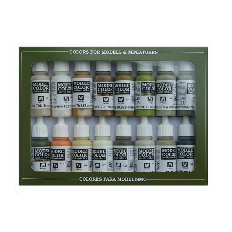 Conjunto de tintas para cores modelo de 16 cor